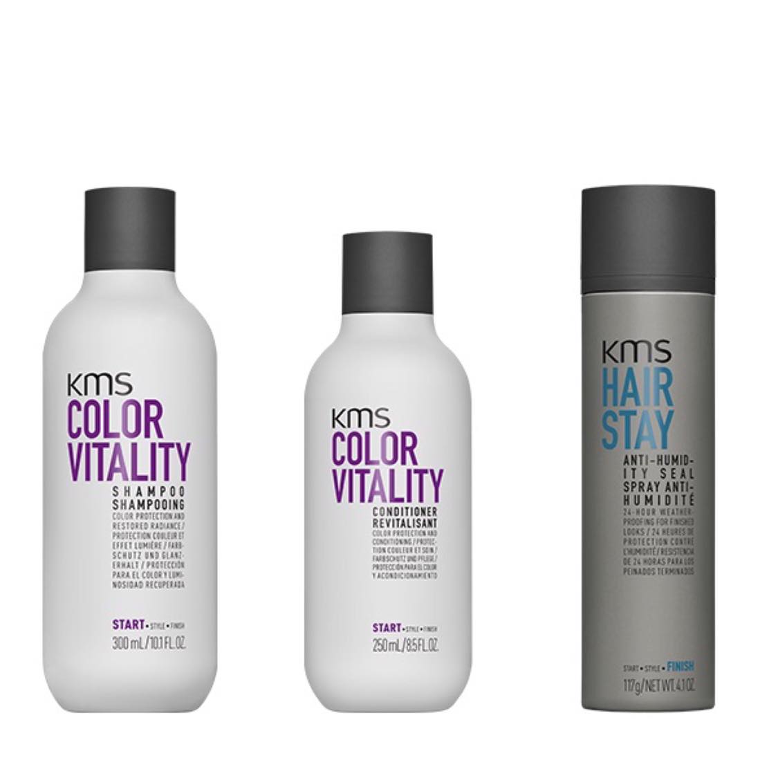 KMS Trio Pack - Color Vitality Shampoo & Conditioner + Anti-Humidity Seal