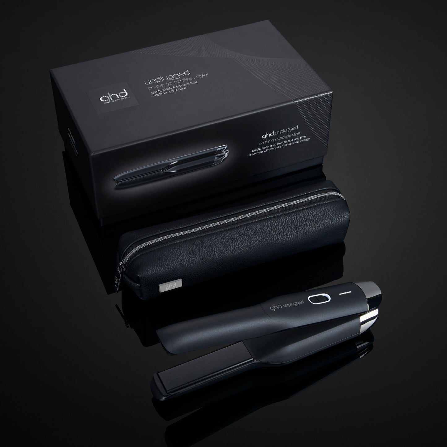 GHD Unplugged Black Cordless Styler